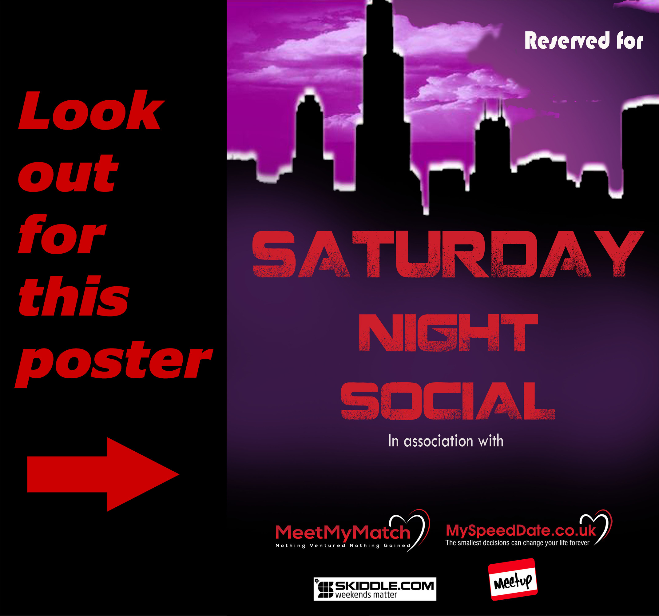 Saturday Night Social Poster